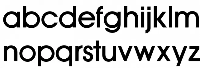 OPTIAuvantGothic-Medium Schriftart Kleinbuchstaben