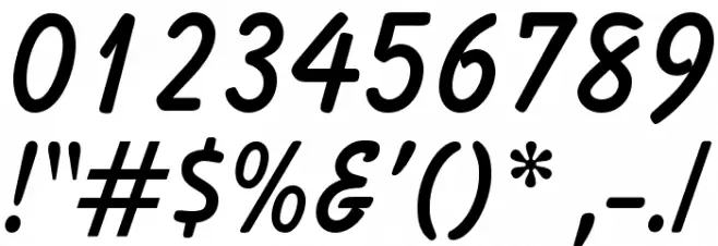 OPTIBalloon-Bold Font OTHER CHARS