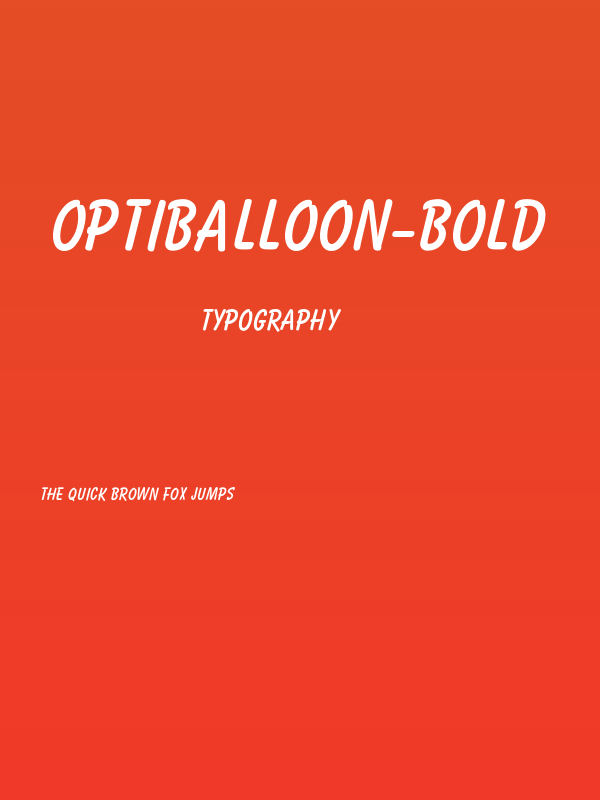 OPTIBalloon-Bold Poster