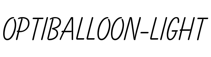 OPTIBalloon-Light Font