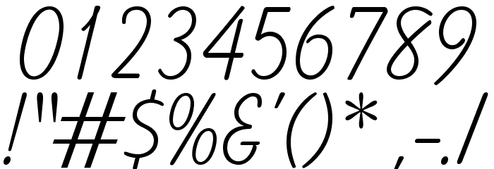 OPTIBalloon-Light Font OTHER CHARS