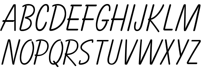 OPTIBalloon-Light Font LOWERCASE