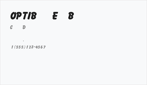 OPTIBalloonExtraBold Business Card