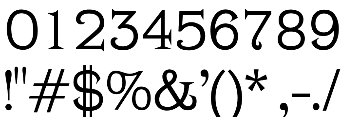 OPTIBaltimore Font OTHER CHARS