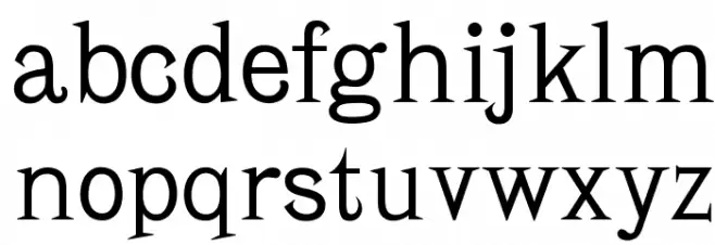 OPTIBaltimore Schriftart Kleinbuchstaben