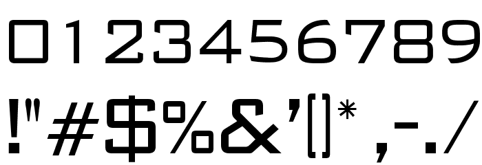 OPTIBankGothic-Light Font OTHER CHARS