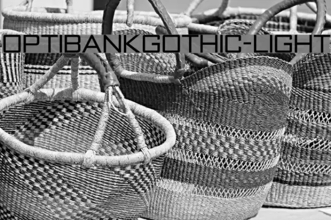 OPTIBankGothic-Light Font examples