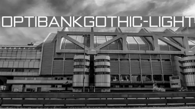 OPTIBankGothic-Light Font examples