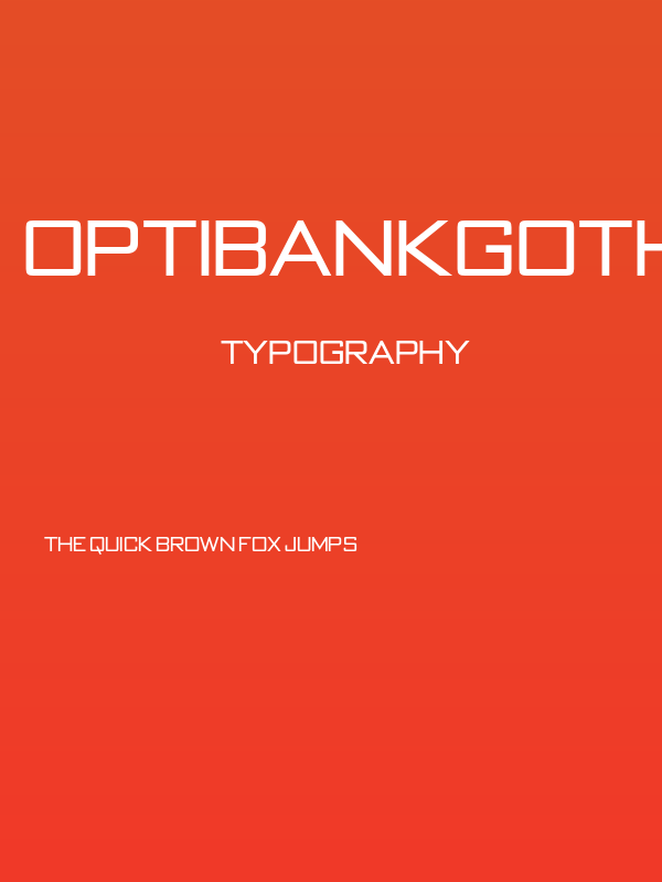 OPTIBankGothic-Light Poster