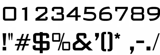 OPTIBankGothic-Medium Font OTHER CHARS