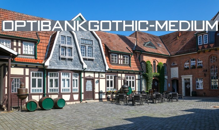 OPTIBankGothic-Medium Font examples