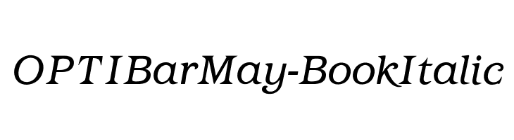 OPTIBarMay-BookItalic Fonte