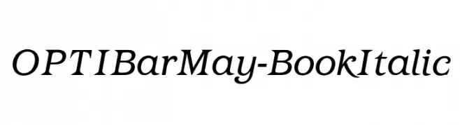 OPTIBarMay-BookItalic  Descarca Fonturi Gratis