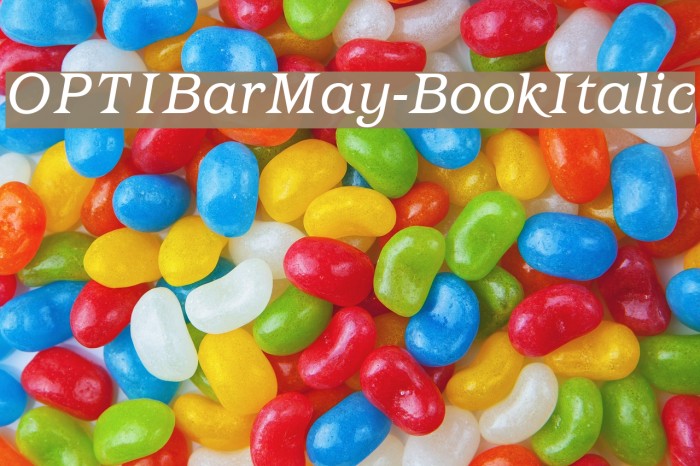 OPTIBarMay-BookItalic Font examples