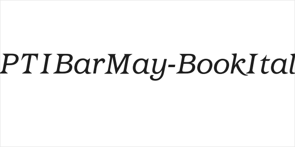 OPTIBarMay-BookItalic Logo