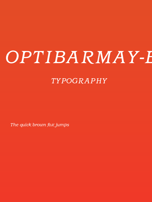 OPTIBarMay-BookItalic Poster