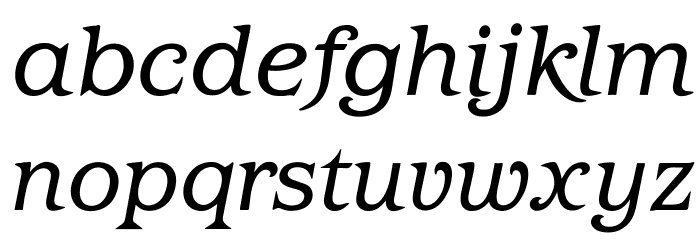 OPTIBarMay-BookItalic Font LOWERCASE
