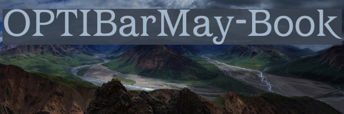 OPTIBarMay-Book Font examples