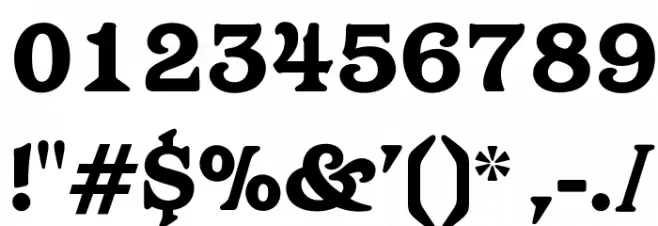 OPTIBarMay-Heavy Font OTHER CHARS