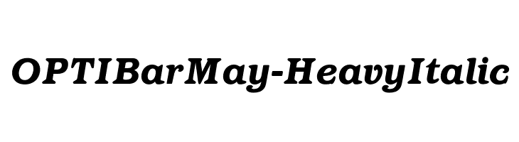 OPTIBarMay-HeavyItalic Font