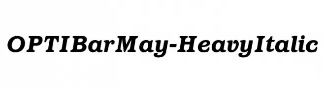 OPTIBarMay-HeavyItalic  नि: शुल्क फ़ॉन्ट्स डाउनलोड