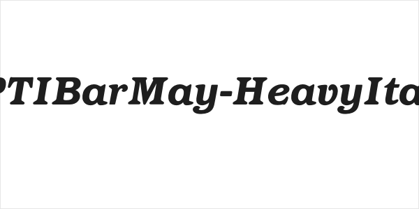 OPTIBarMay-HeavyItalic Logo