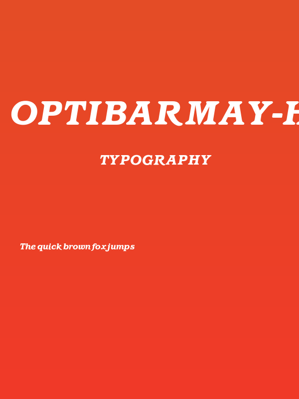 OPTIBarMay-HeavyItalic Poster
