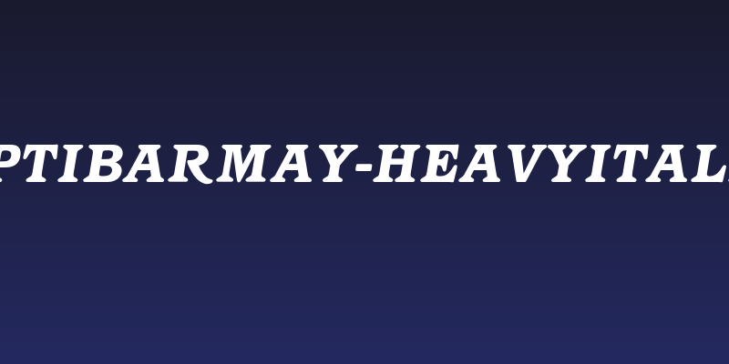OPTIBarMay-HeavyItalic Social Header