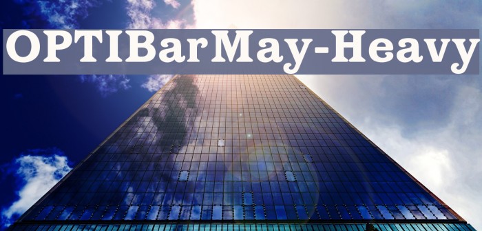 OPTIBarMay-Heavy Font examples