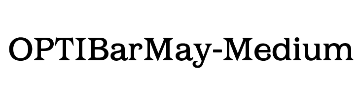 OPTIBarMay-Medium Font
