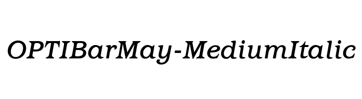 OPTIBarMay-MediumItalic  フリーフォントのダウンロード