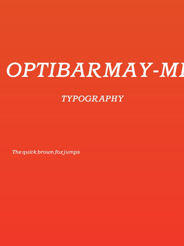 OPTIBarMay-MediumItalic Poster