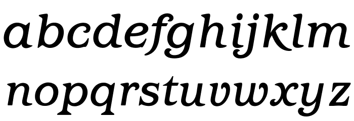 OPTIBarMay-MediumItalic Font LOWERCASE