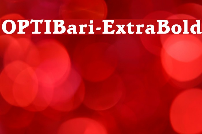 OPTIBari-ExtraBold Font examples