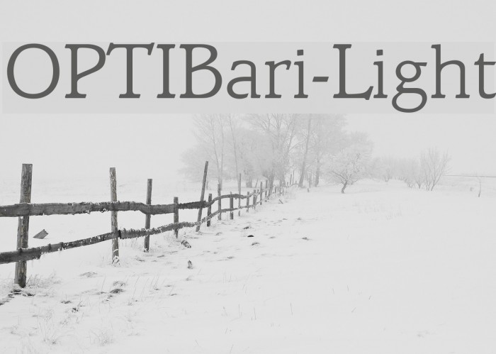 OPTIBari-Light Font examples