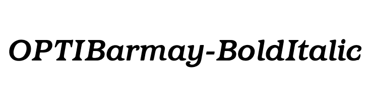 OPTIBarmay-BoldItalic Font