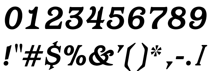 OPTIBarmay-BoldItalic Font OTHER CHARS