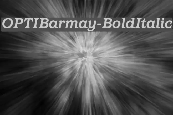 OPTIBarmay-BoldItalic Font examples