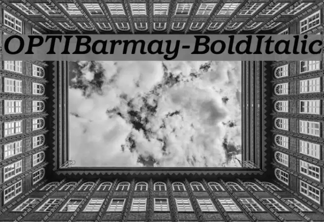 OPTIBarmay-BoldItalic Font examples