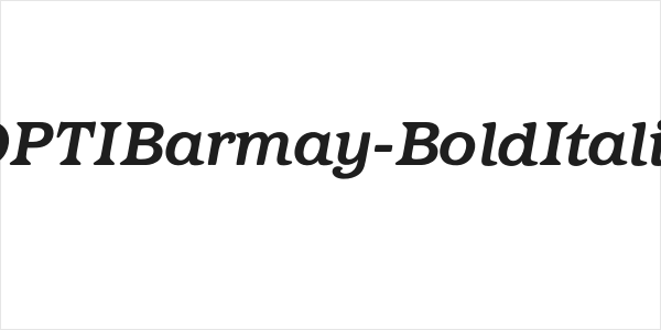 OPTIBarmay-BoldItalic Logo