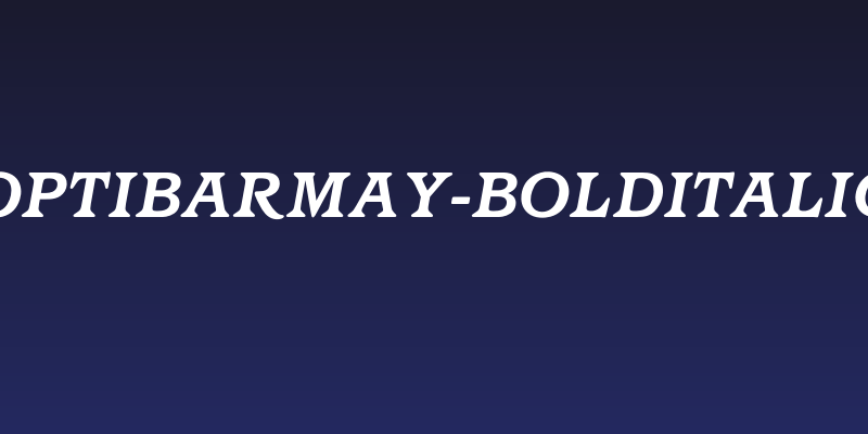 OPTIBarmay-BoldItalic Social Header