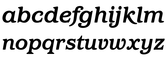 OPTIBarmay-BoldItalic Font LOWERCASE