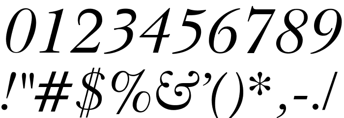 OPTIBaskerVille-Italic Font OTHER CHARS