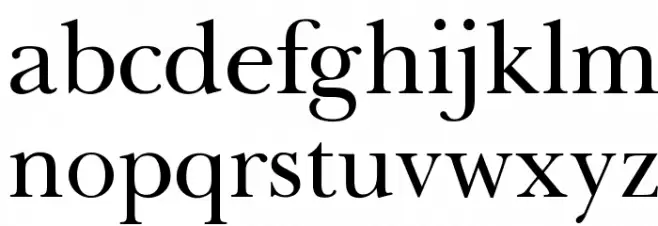 OPTIBaskerVille फ़ॉन्ट लोअरकेस