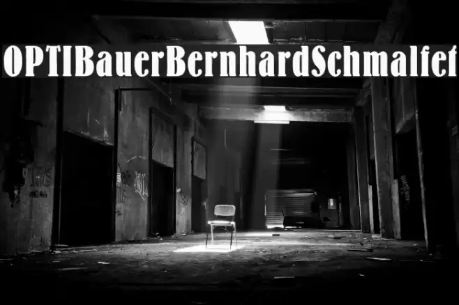 OPTIBauerBernhardSchmalfet फ़ॉन्ट examples