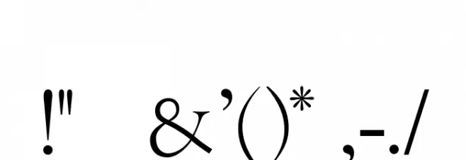 OPTIBauerText-Initials Font OTHER CHARS