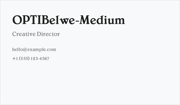 OPTIBelwe-Medium Business Card