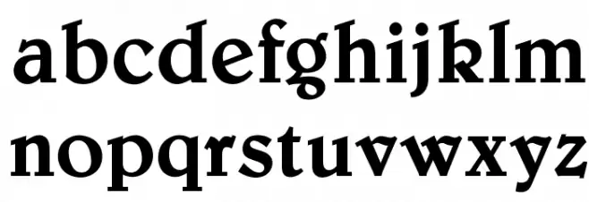 OPTIBelwe-Medium Caratteri MINUSCOLO