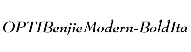 OPTIBenjieModern-BoldIta Font