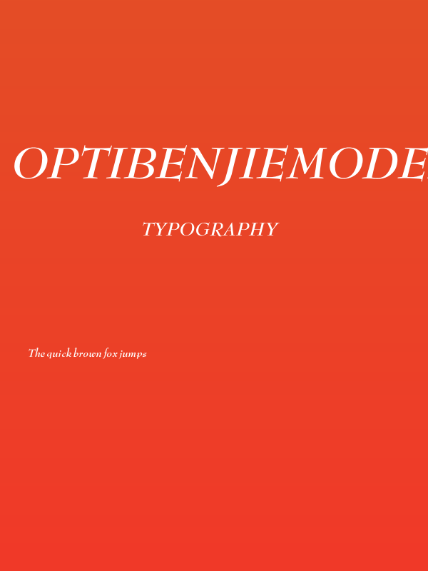 OPTIBenjieModern-BoldIta Poster